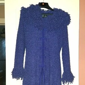 Michelle Nicole purple fuzzy cardigan